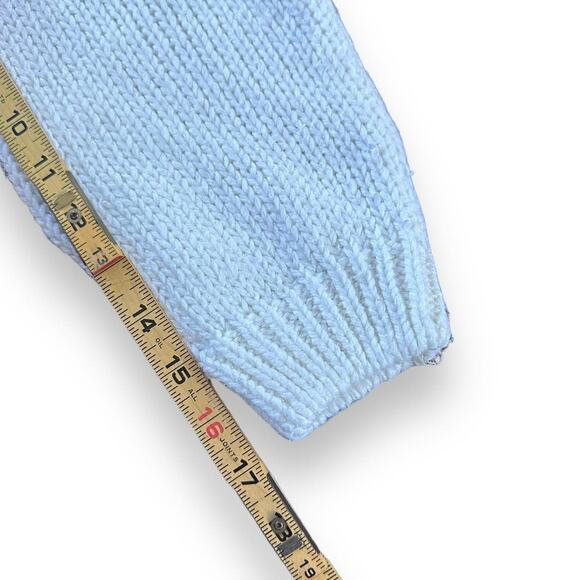 80s Cropped Hand Knit Bramble Lane Floral Sweater Intarsia Pastel Cottage - Picture 7 of 8